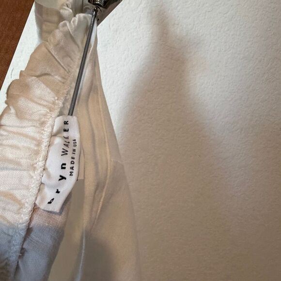 Bryn Walker White Linen Campa Balloon Leg Cropped Pants Lagenlook Women's Medium - Picture 4 of 6